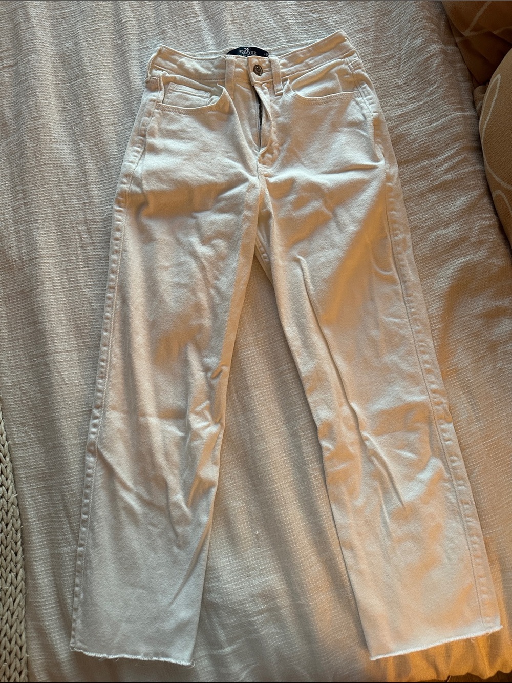 Hollister White Straight-Leg Jeans